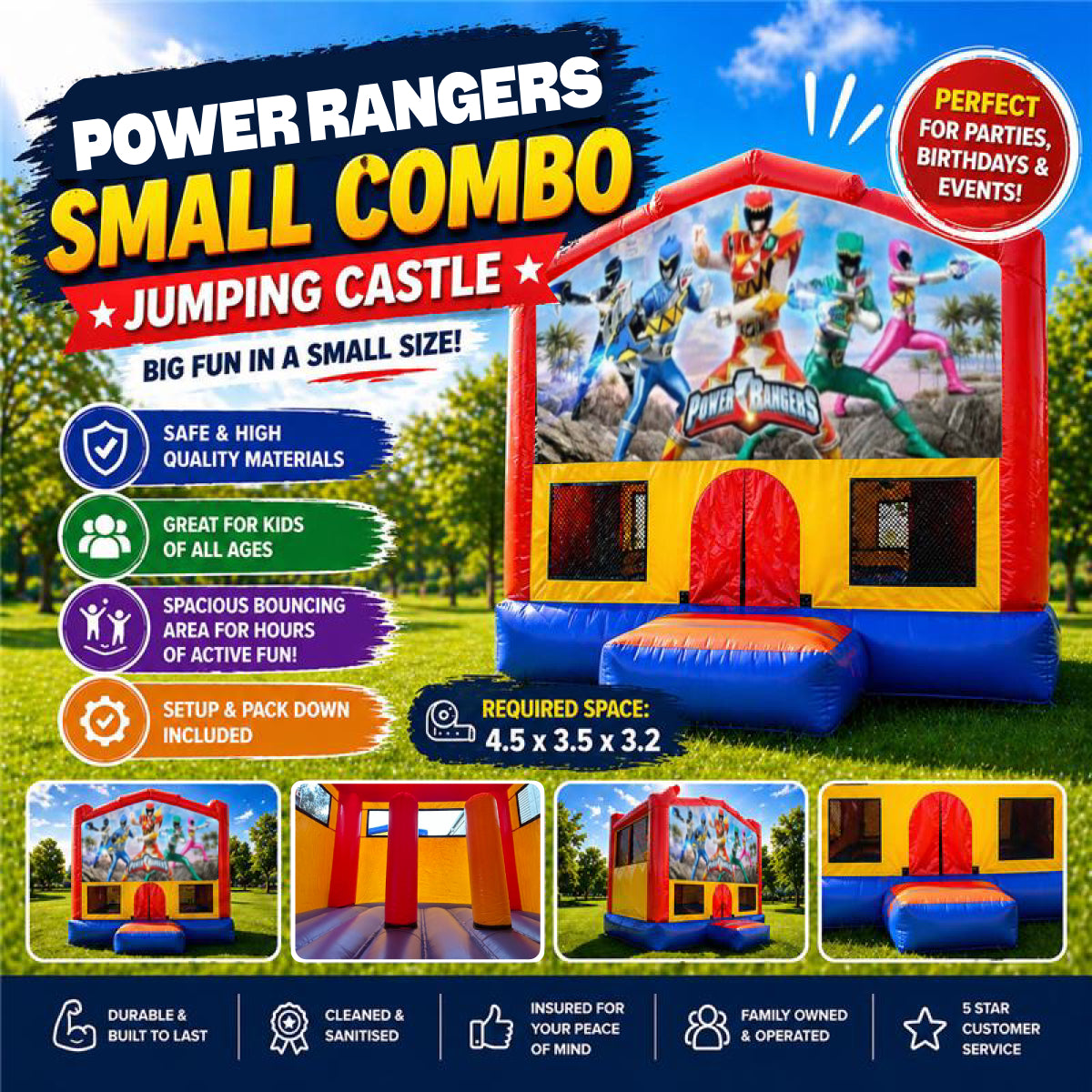 Power Rangers Small Combo Jumping Castle