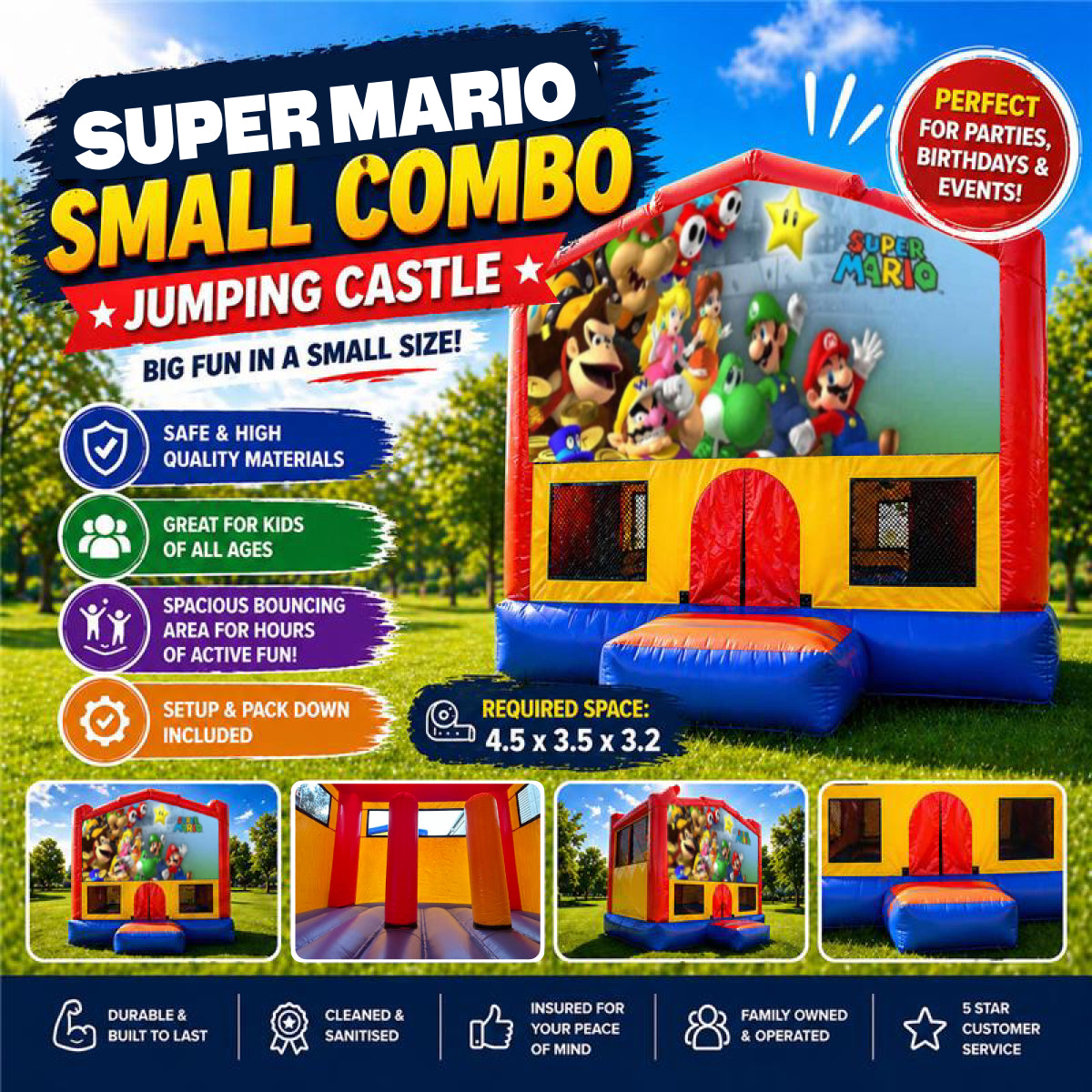 Super Mario Small Combo Jumping Castle