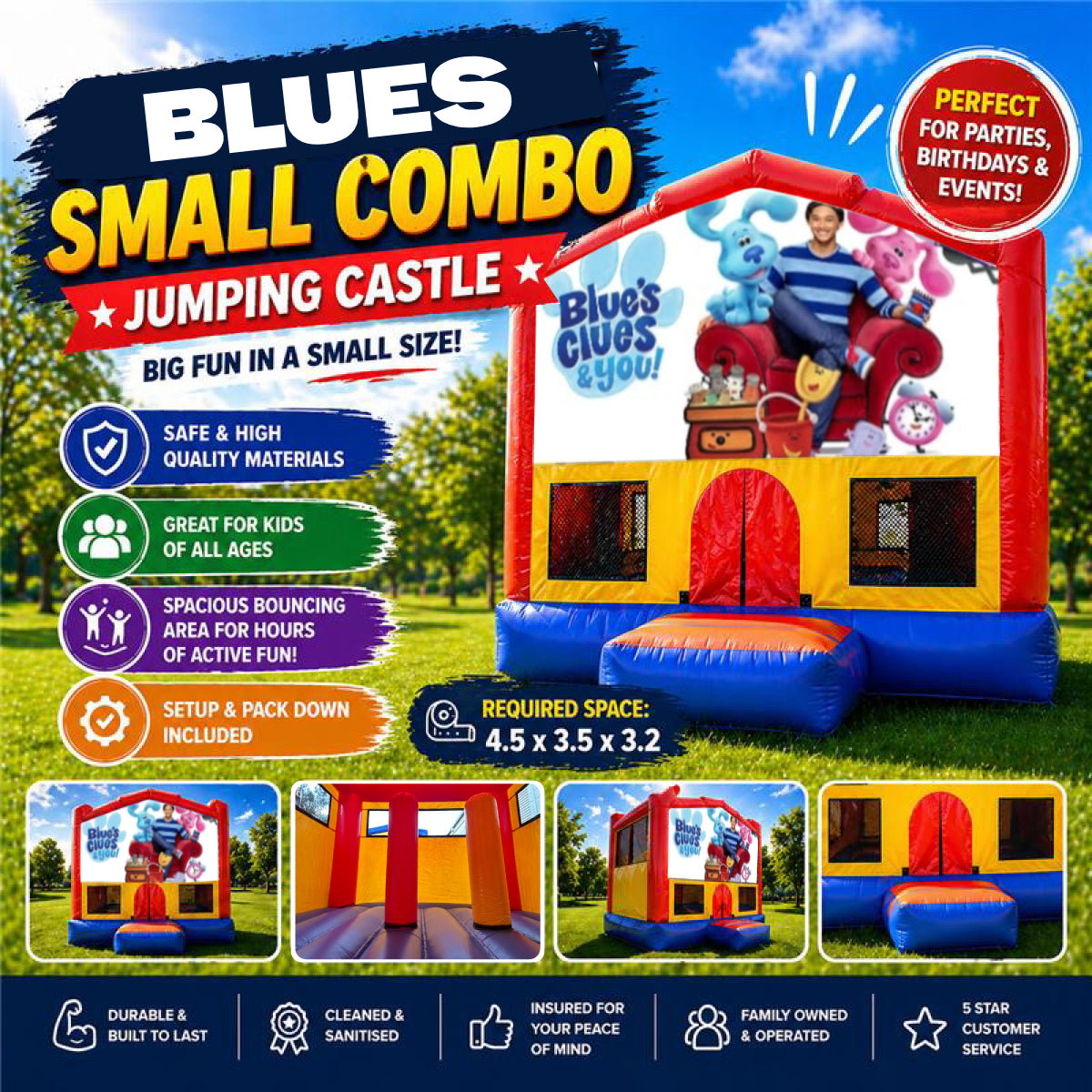 Blues Clues #2 Small Combo Jumping Castle
