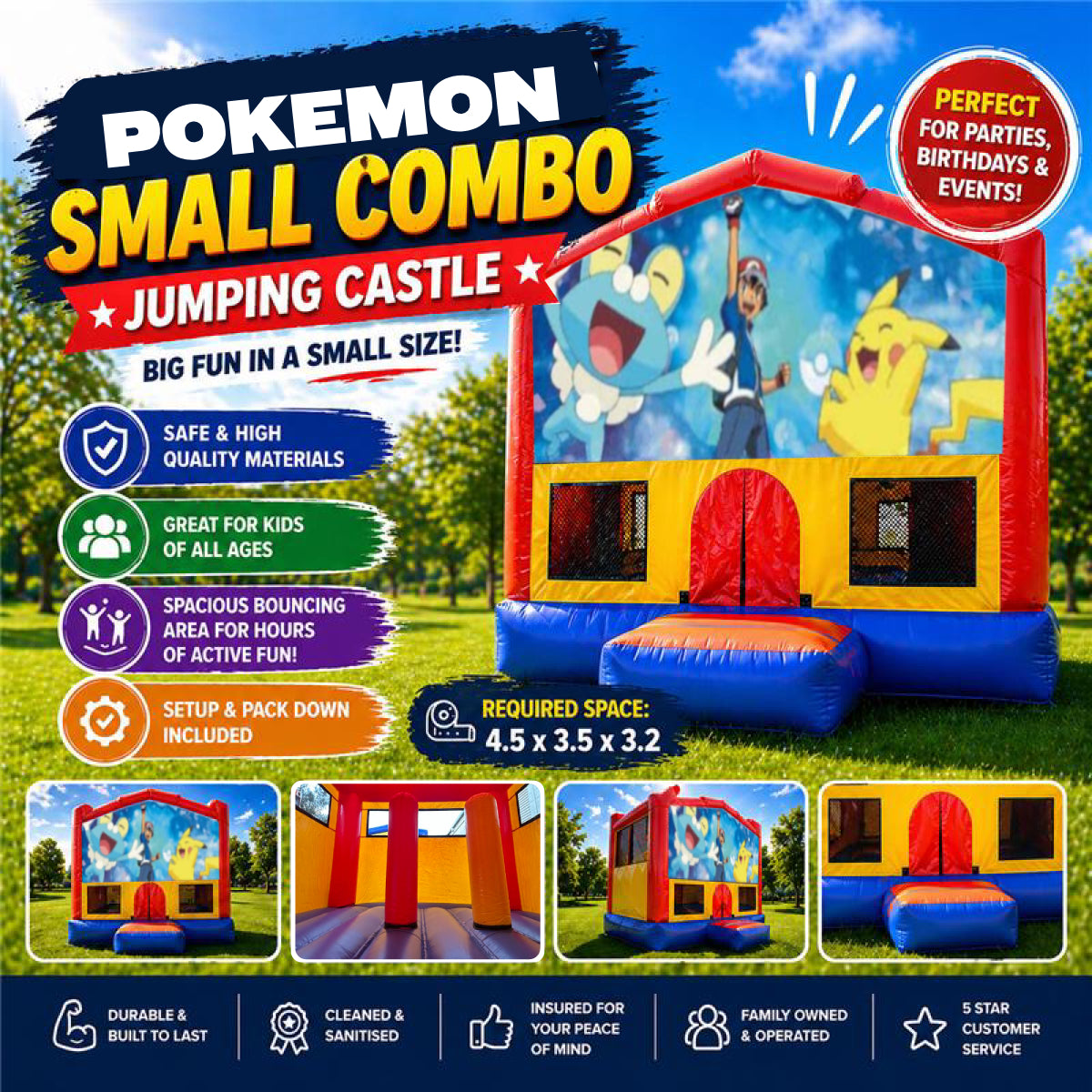 Pokemon Small Combo Jumping Castle