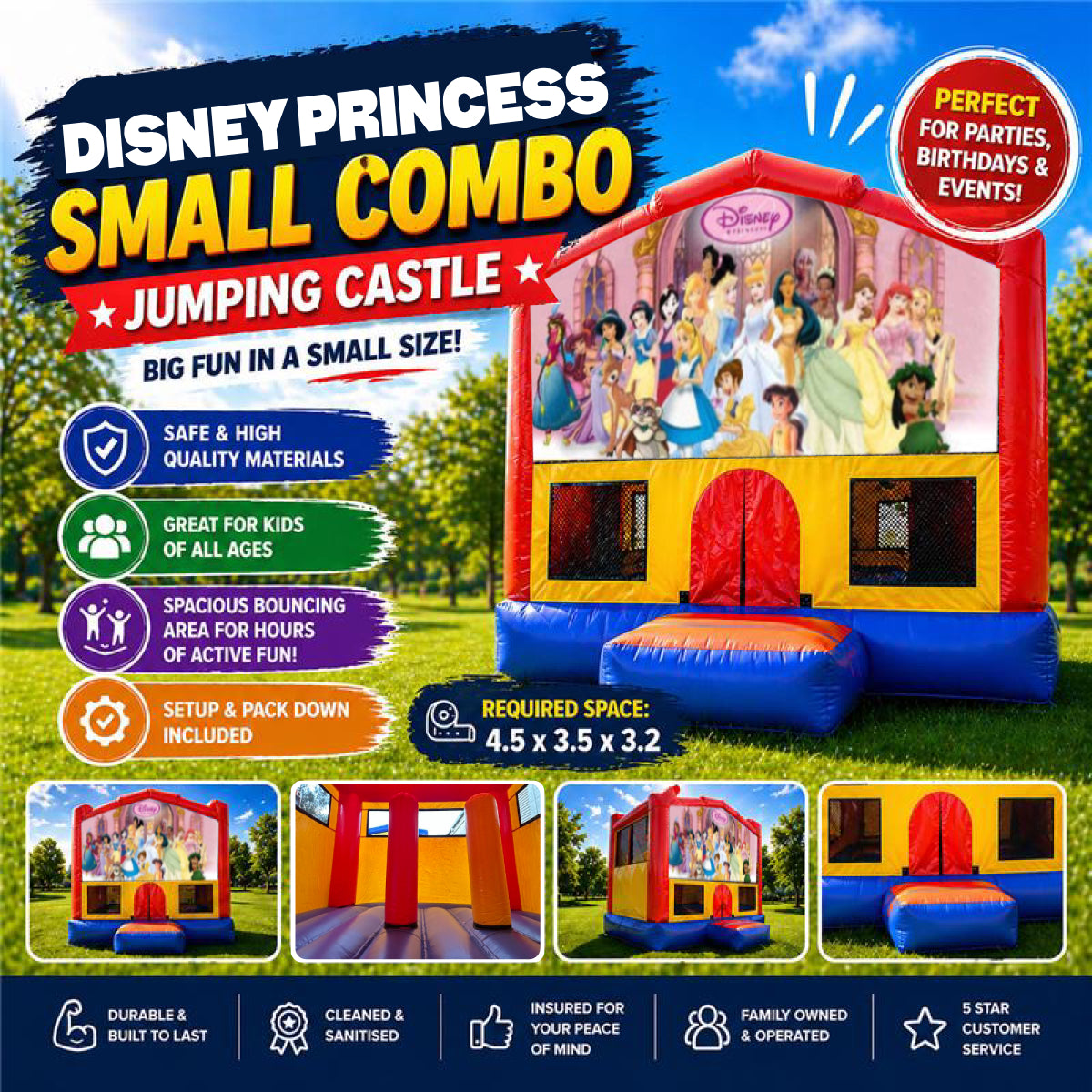 Disney Princess Small Combo Jumping Castle
