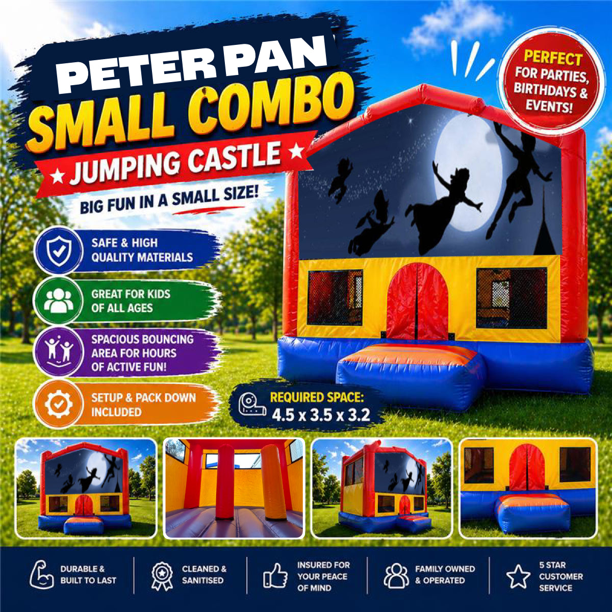 Peter Pan Small Combo Jumping Castle