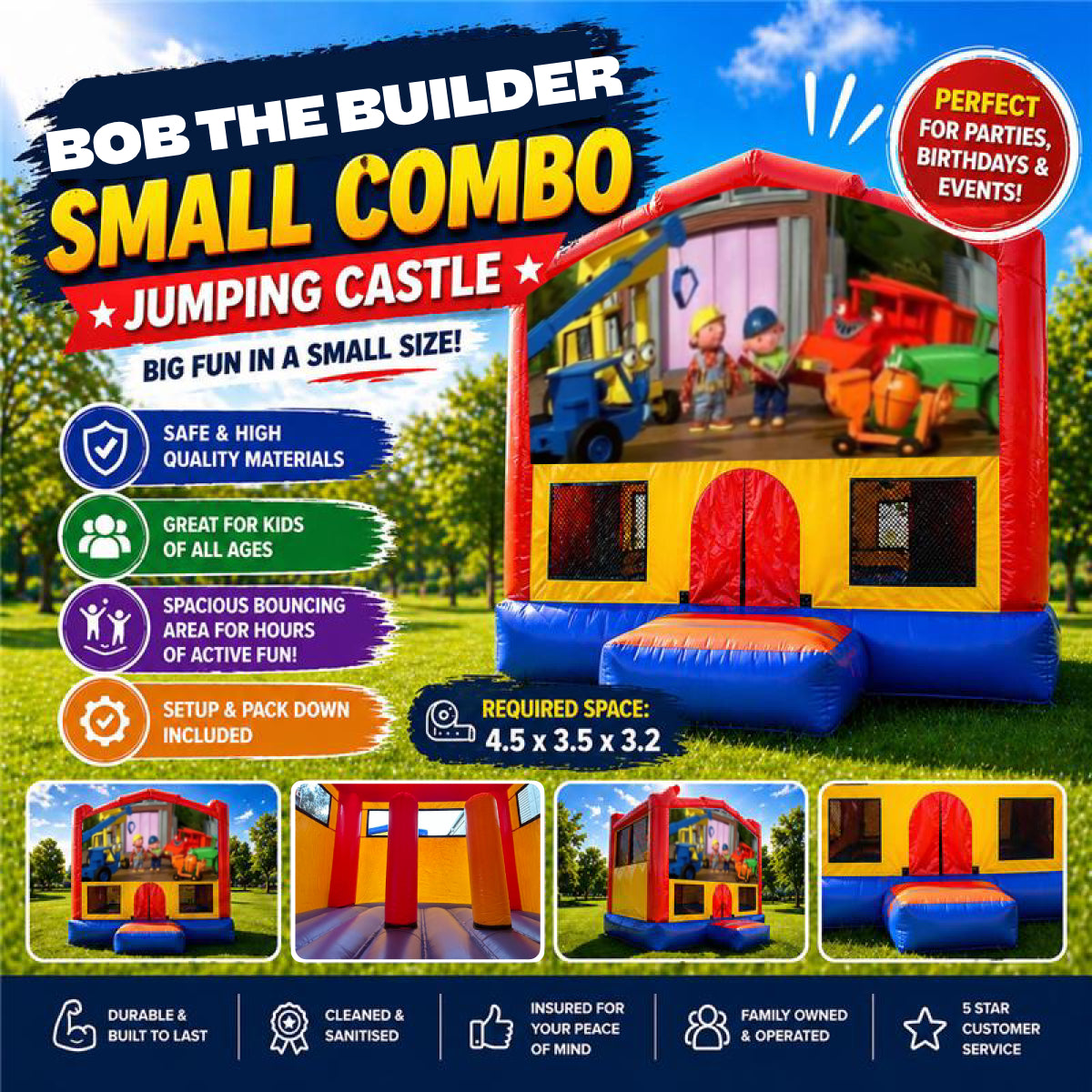 Bob the Builder Small Combo Jumping Castle