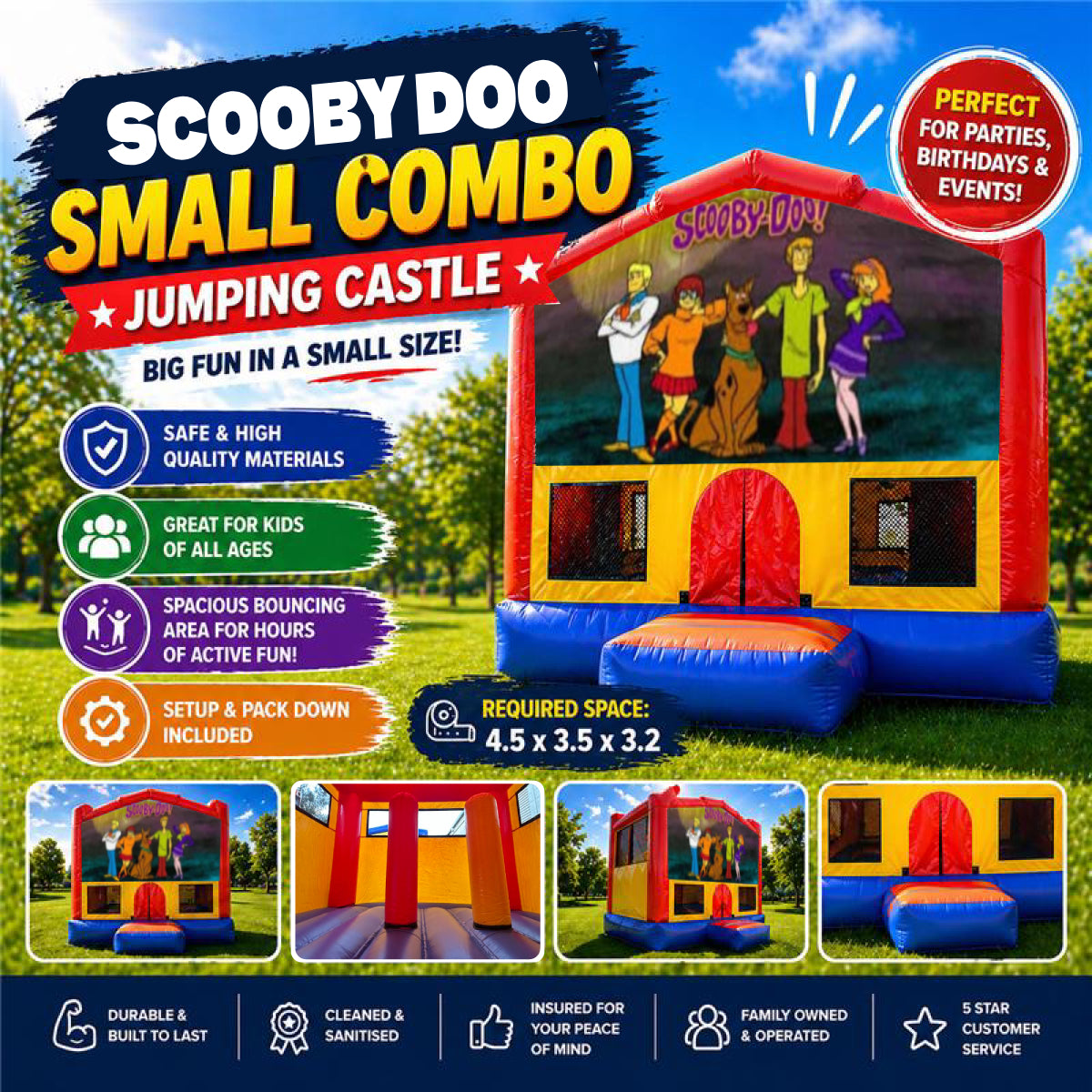 Scooby Doo Small Combo Jumping Castle