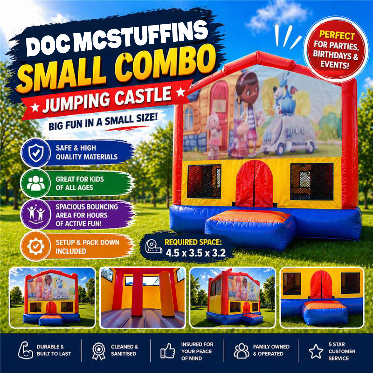 Doc McStuffins Small Combo Jumping Castle