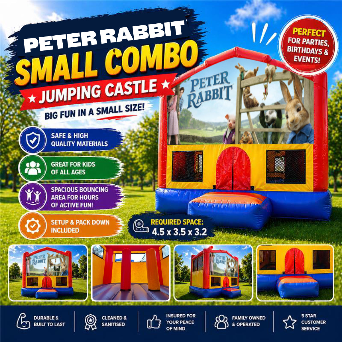 Peter Rabbit Small Combo Jumping Castle
