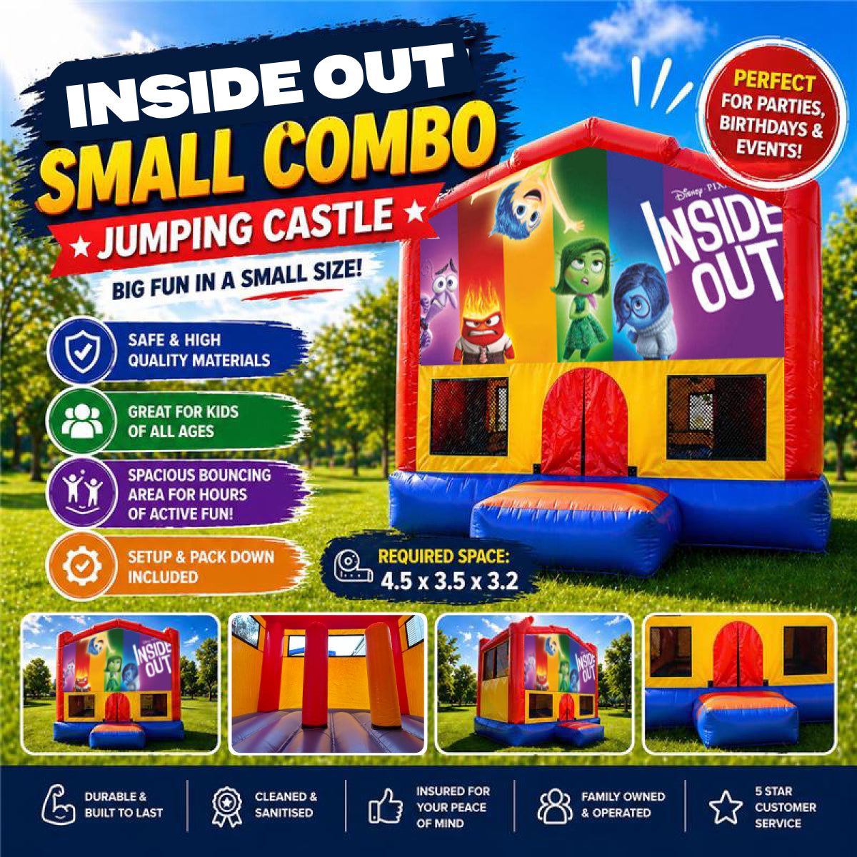 Inside Out Small Combo Jumping Castle