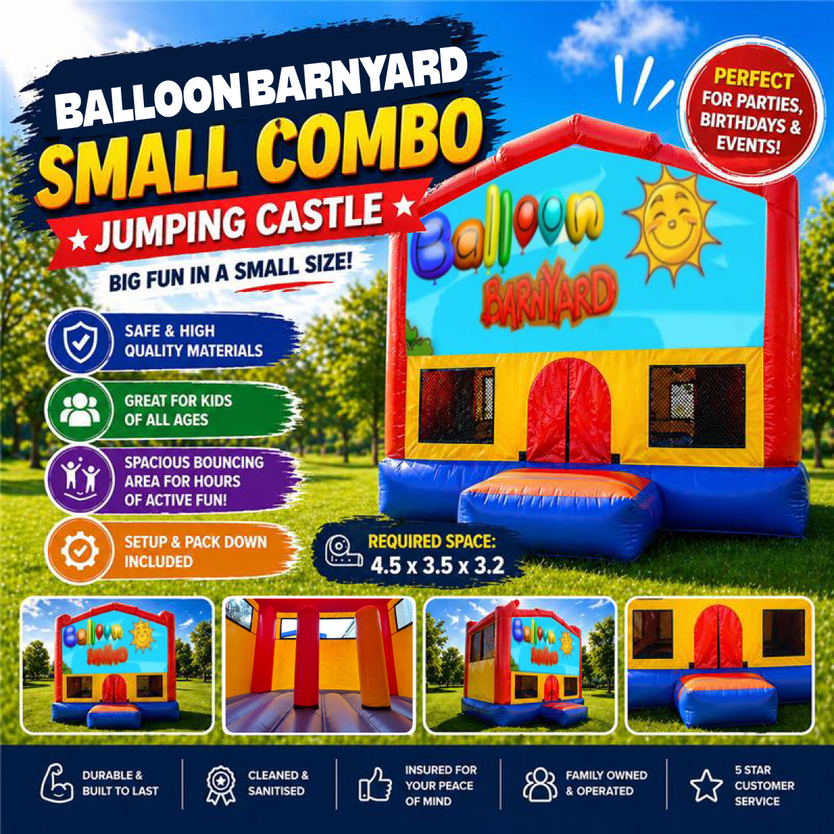 Balloon Barnyard Small Combo Jumping Castle