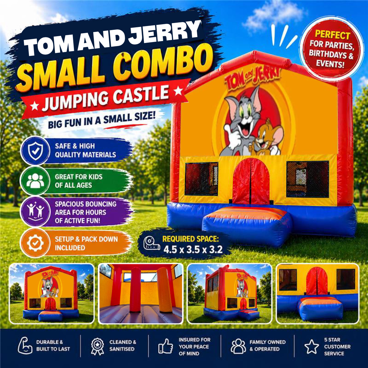 Tom and Jerry Small Combo Jumping Castle