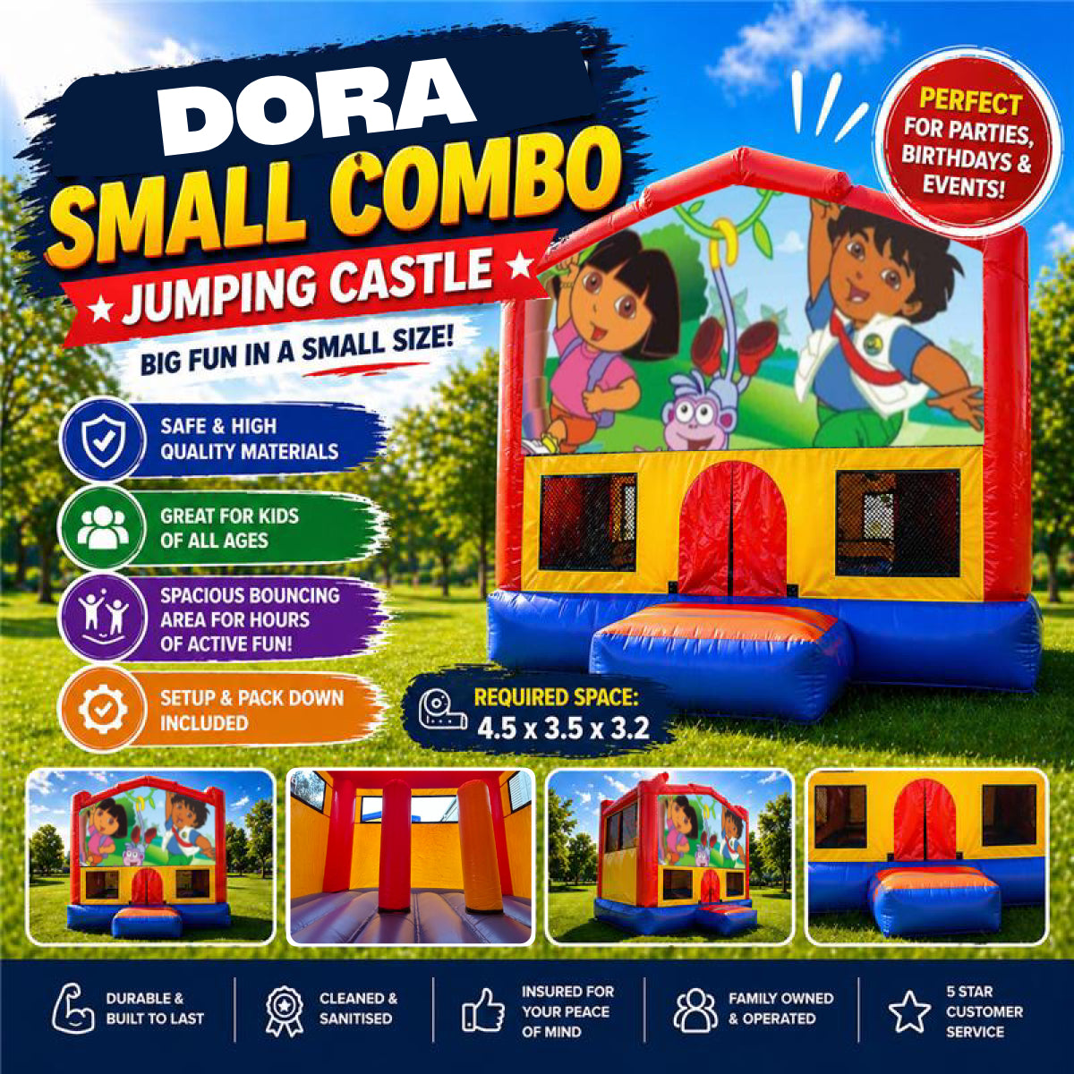 Dora Small Combo Jumping Castle