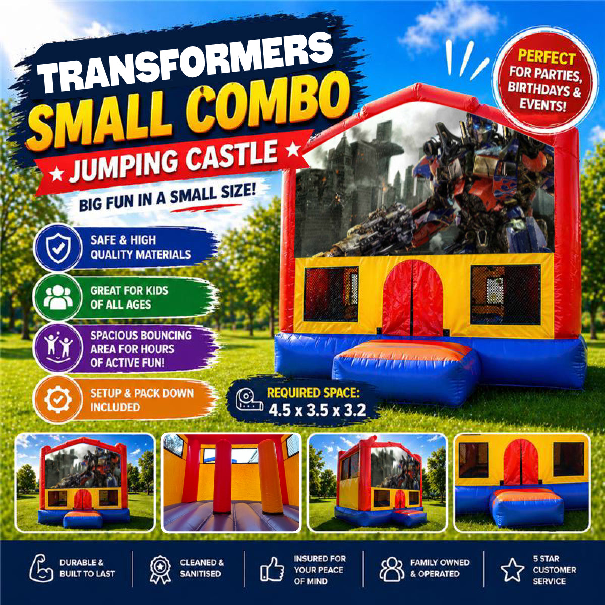 Transformers Small Combo Jumping Castle