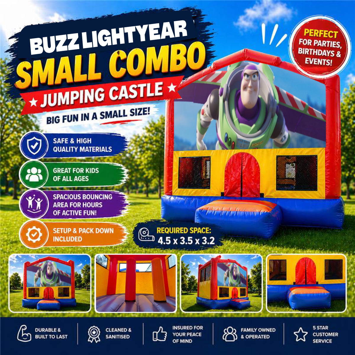 Buzz Lightyear  Small Combo Jumping Castle