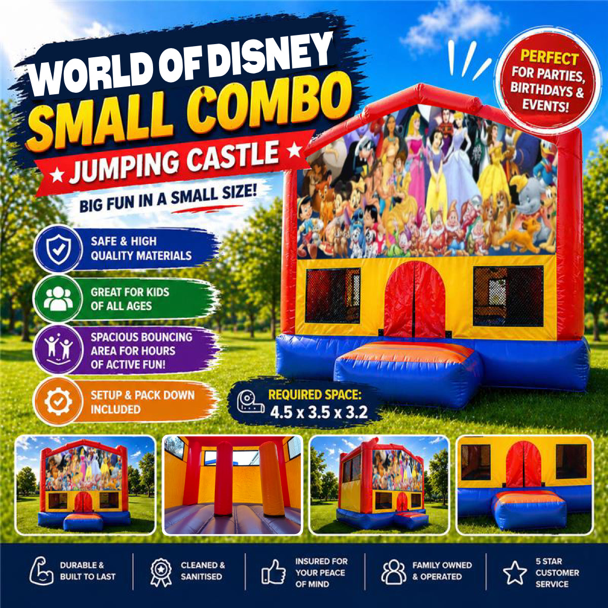 World of Disney Small Combo Jumping Castle