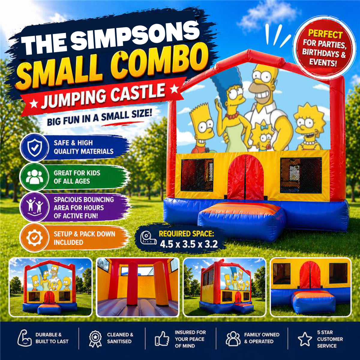 The Simpsons Small Combo Jumping Castle