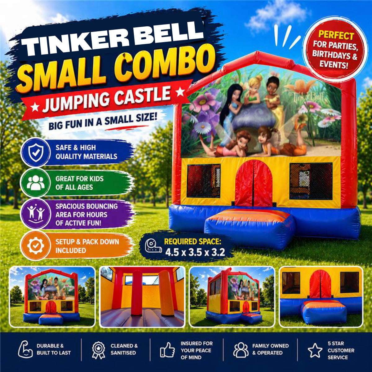 Tinker Bell Small Combo Jumping Castle