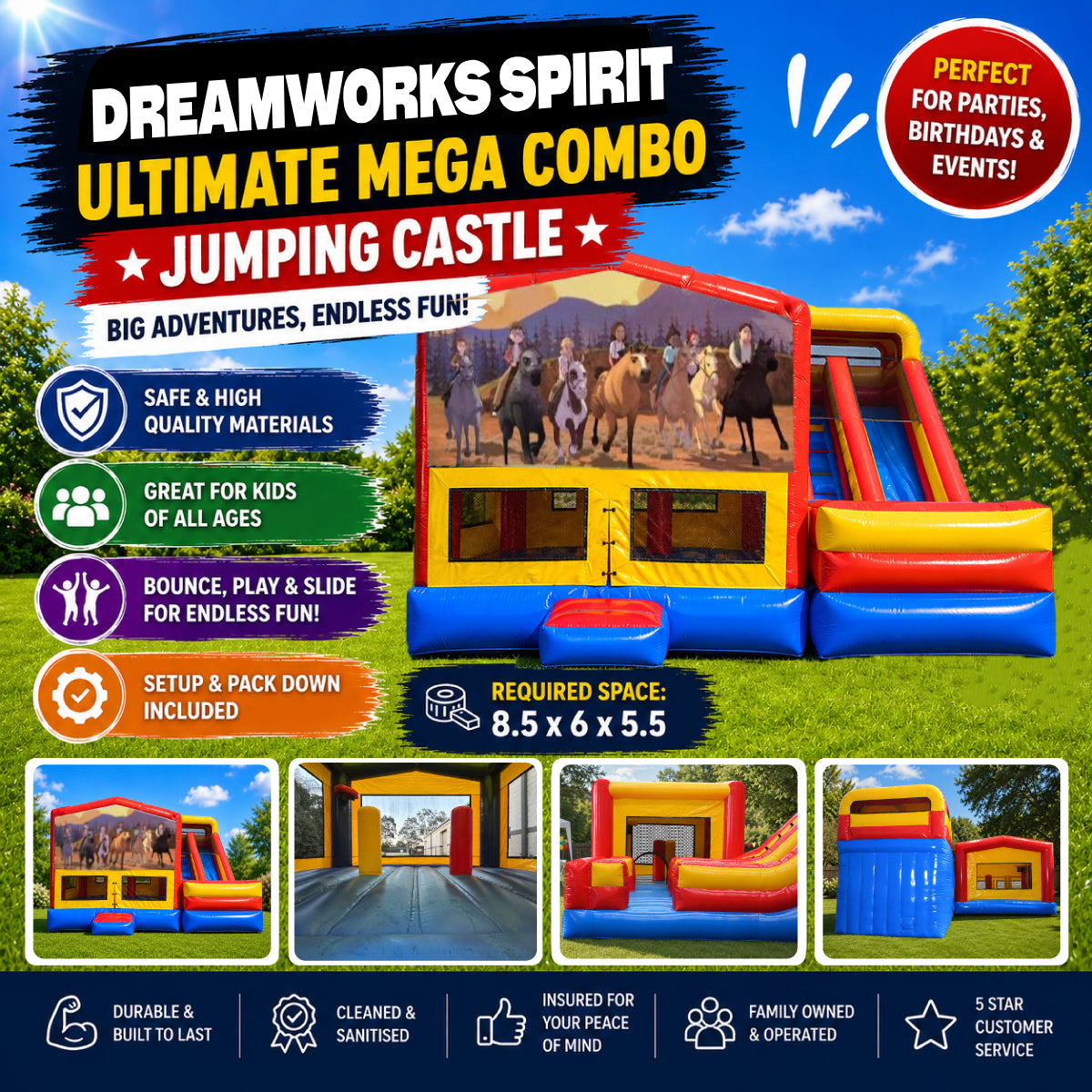 Dreamworks Spirit Ultimate Mega Combo Jumping Castle