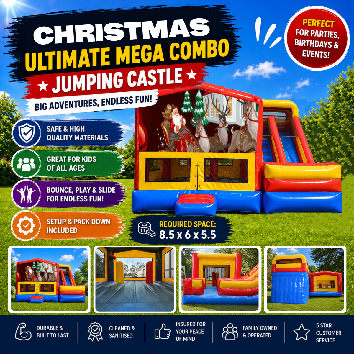 Christmas #6 Ultimate Mega Combo Jumping Castle
