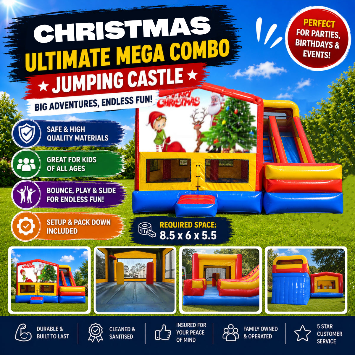 Christmas #9 Ultimate Mega Combo Jumping Castle