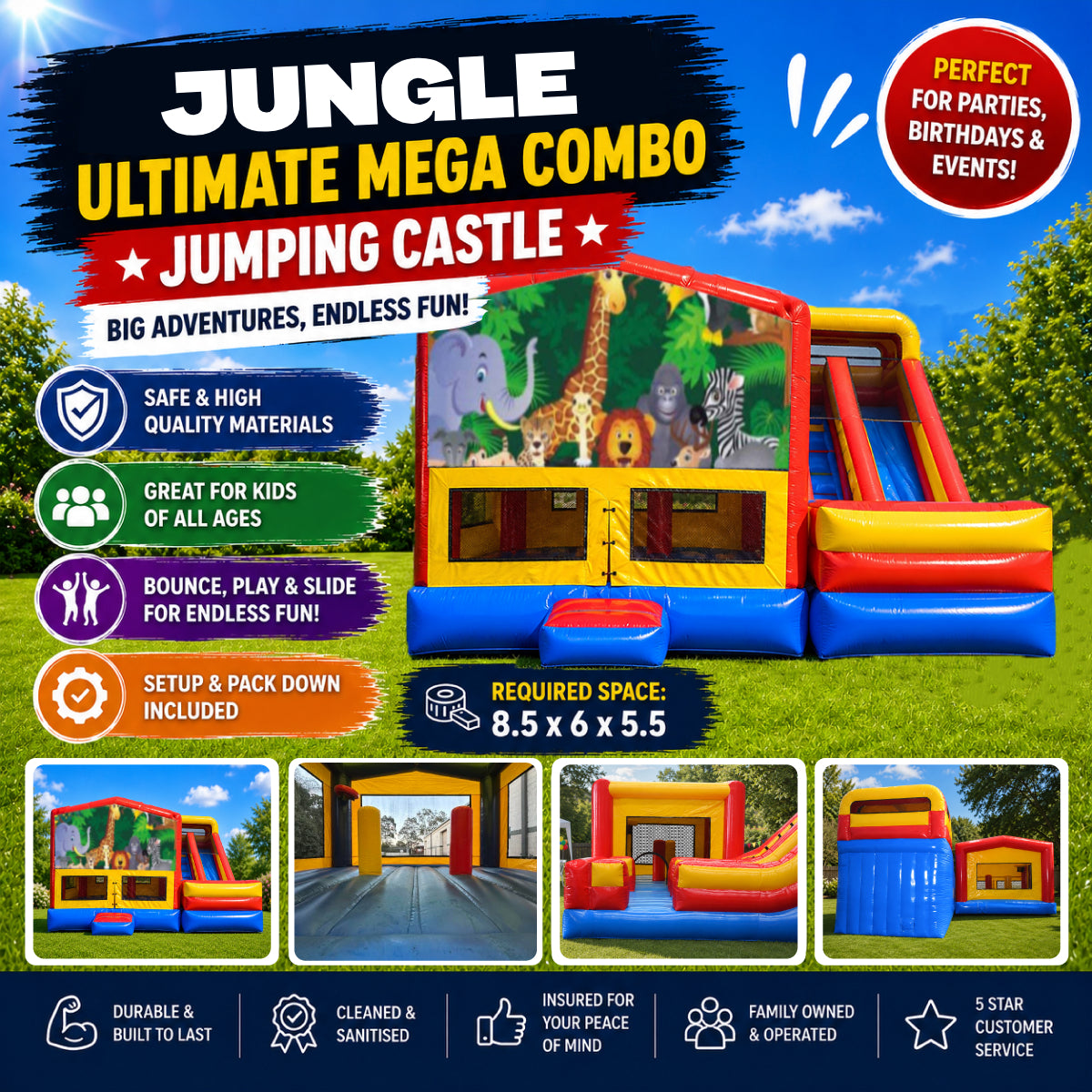 Jungle Ultimate Mega Combo Jumping Castle