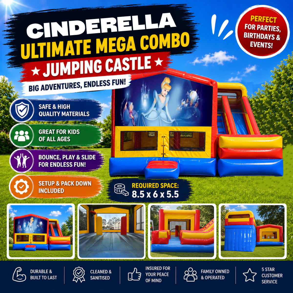 Cinderella  Ultimate Mega Combo Jumping Castle