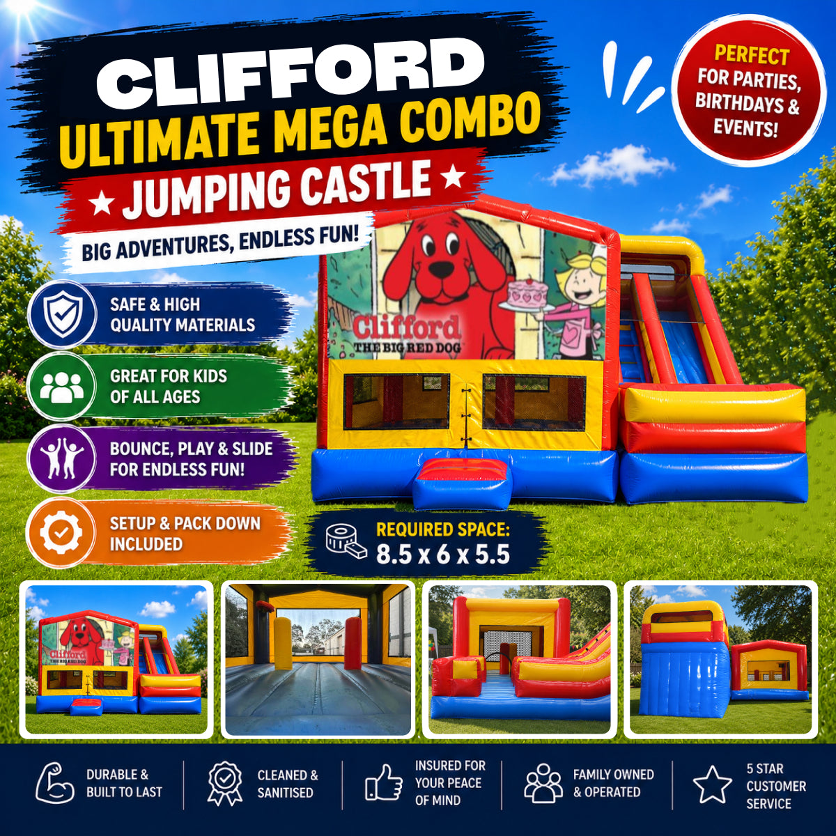 Clifford the Red Dog Ultimate Mega Combo Jumping Castle