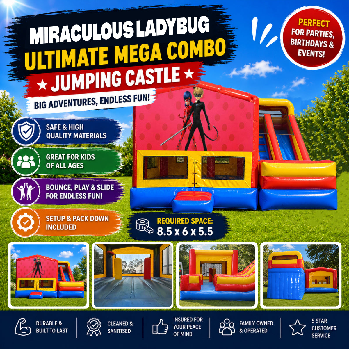 Miraculous Ladybug Ultimate Mega Combo Jumping Castle