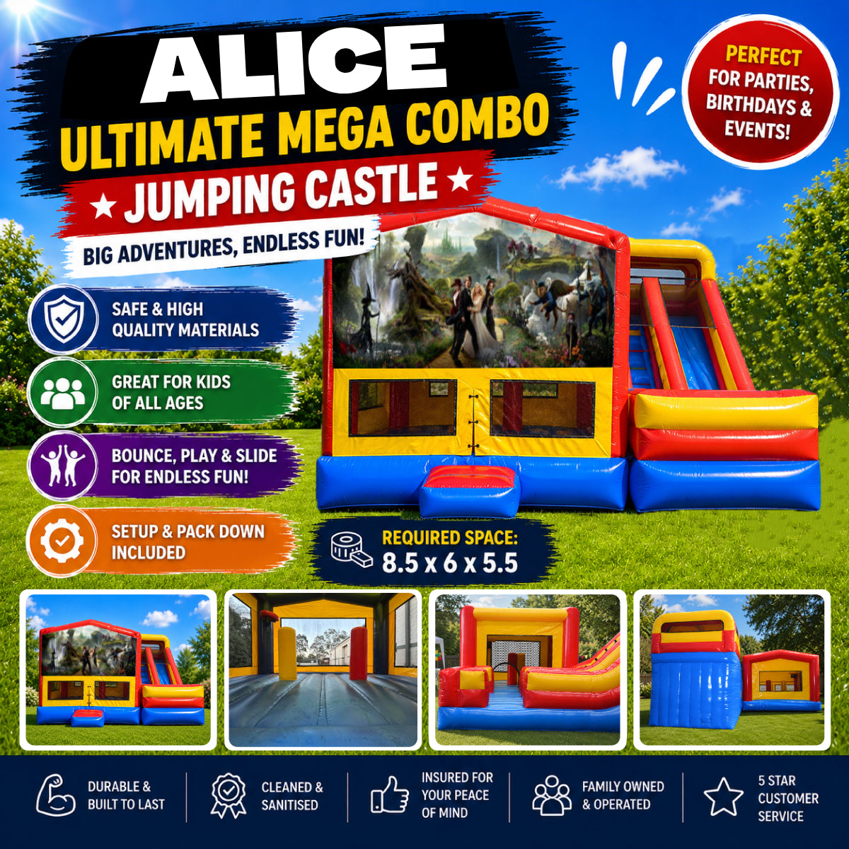Alice in Wonderland #2 Ultimate Mega Combo Jumping Castle