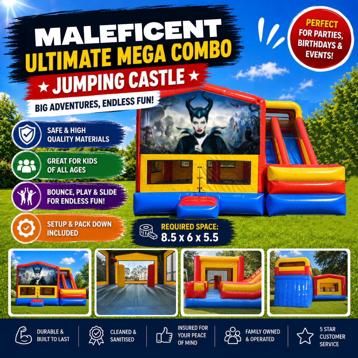 Maleficent Ultimate Mega Combo Jumping Castle