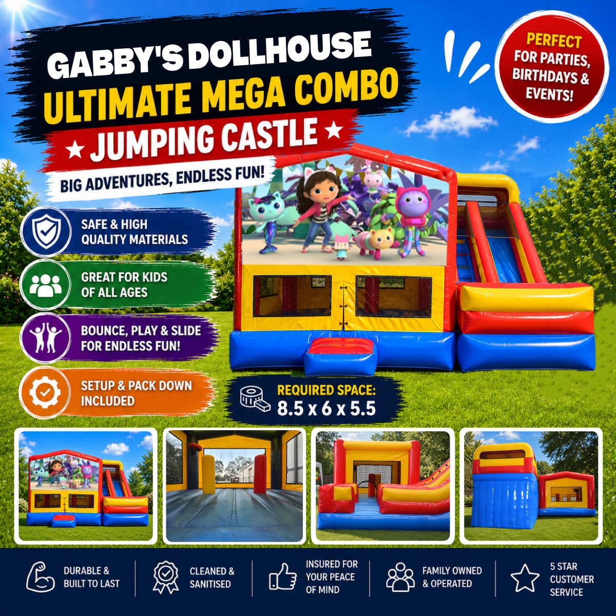 Gabby's Dollhouse Ultimate Mega Combo Jumping Castle