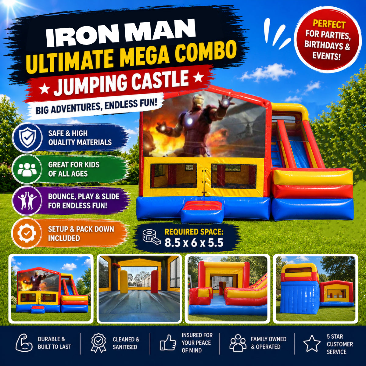 Iron Man Ultimate Mega Combo Jumping Castle
