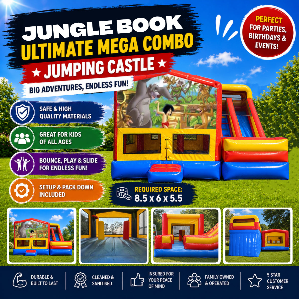Jungle Book  Ultimate Mega Combo Jumping Castle