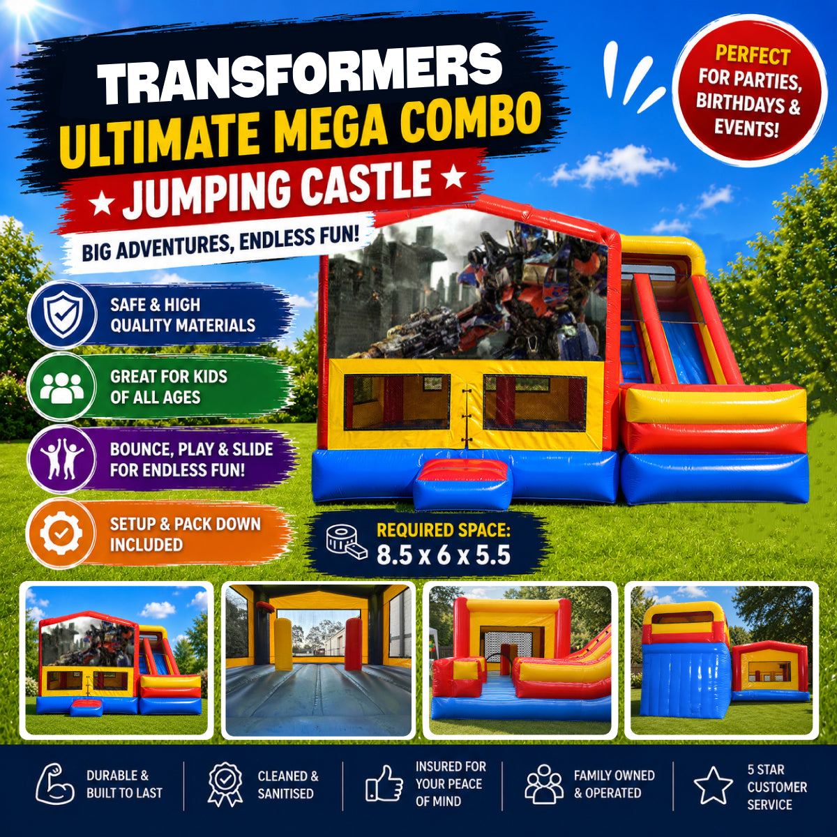 Transformers Ultimate Mega Combo Jumping Castle