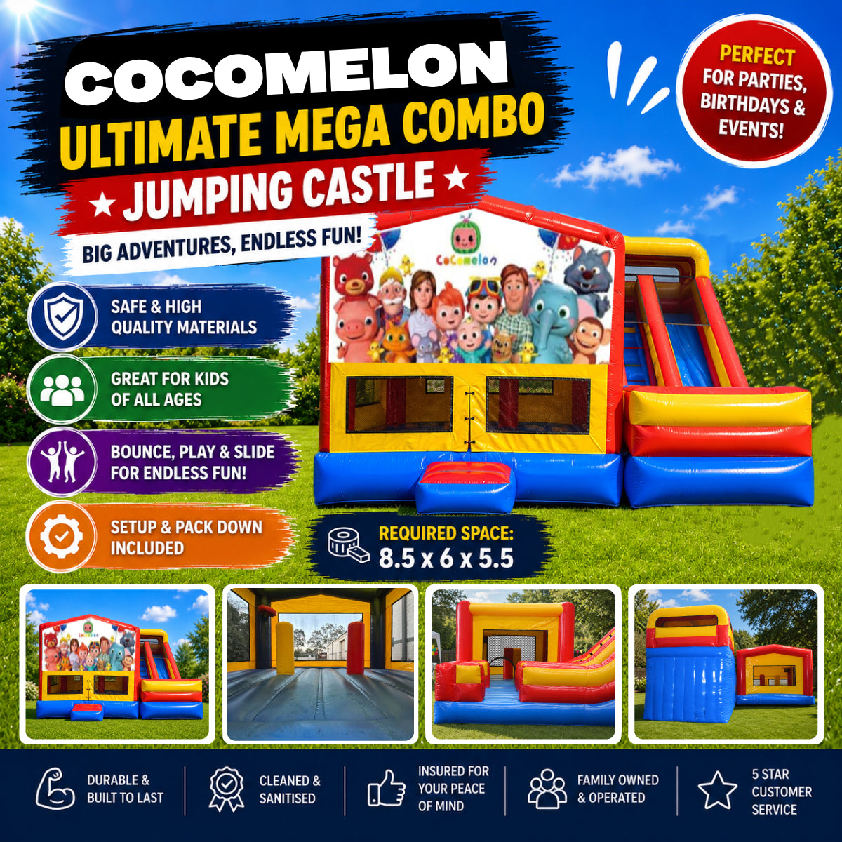 Cocomelon Ultimate Mega Combo Jumping Castle