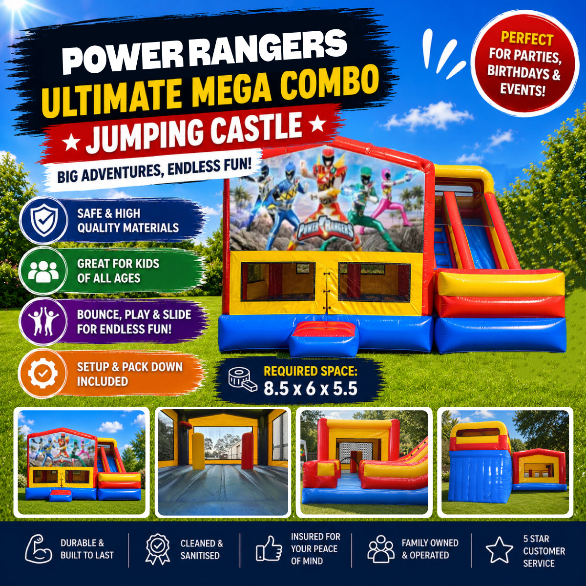 Power Rangers Ultimate Mega Combo Jumping Castle