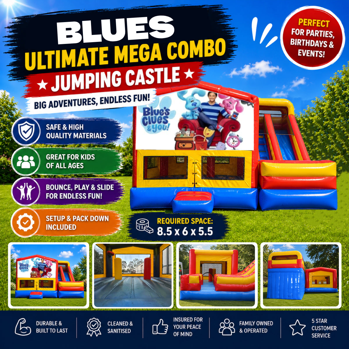 Blues Clues #2 Ultimate Mega Combo Jumping Castle