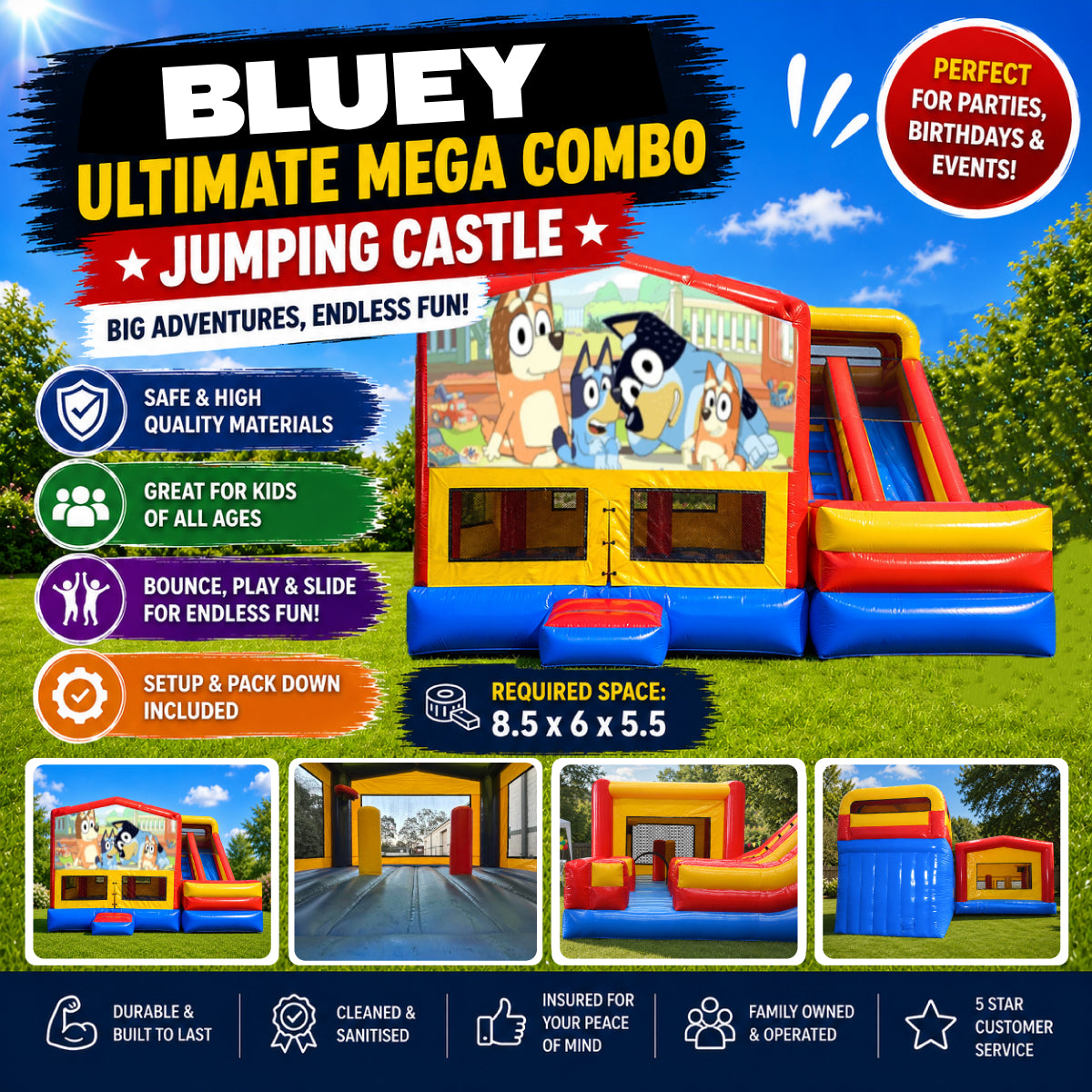 Bluey Ultimate Mega Combo Jumping Castle