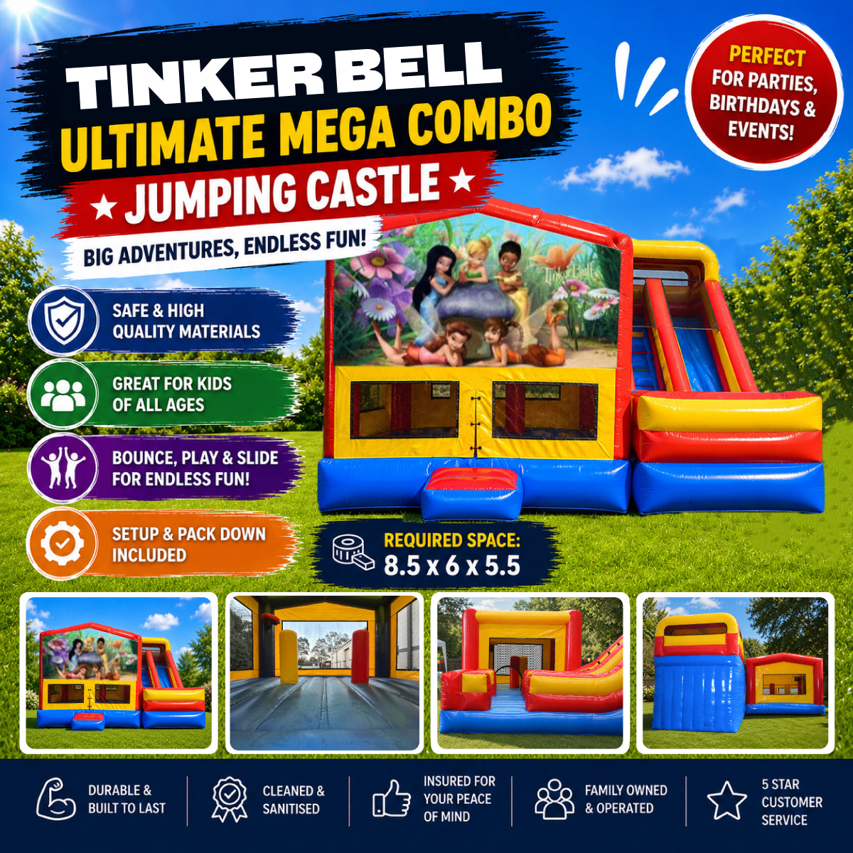 Tinker Bell Ultimate Mega Combo Jumping Castle