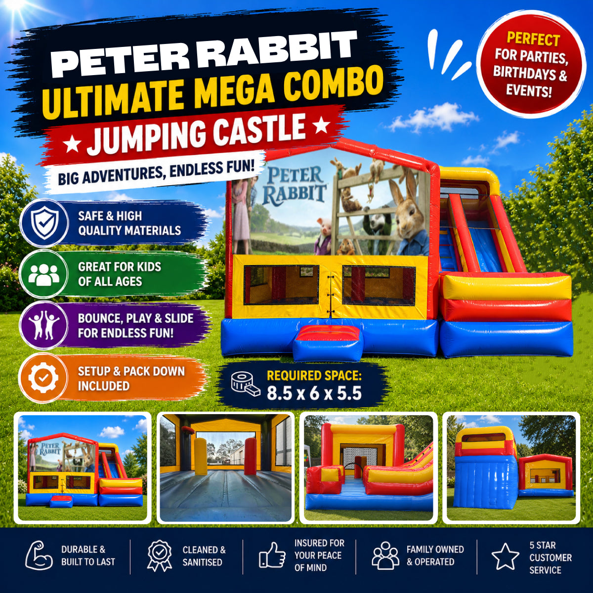 Peter Rabbit Ultimate Mega Combo Jumping Castle