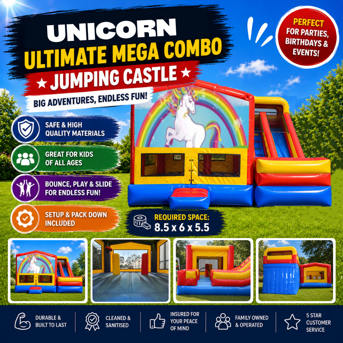Unicorn Ultimate Mega Combo Jumping Castle
