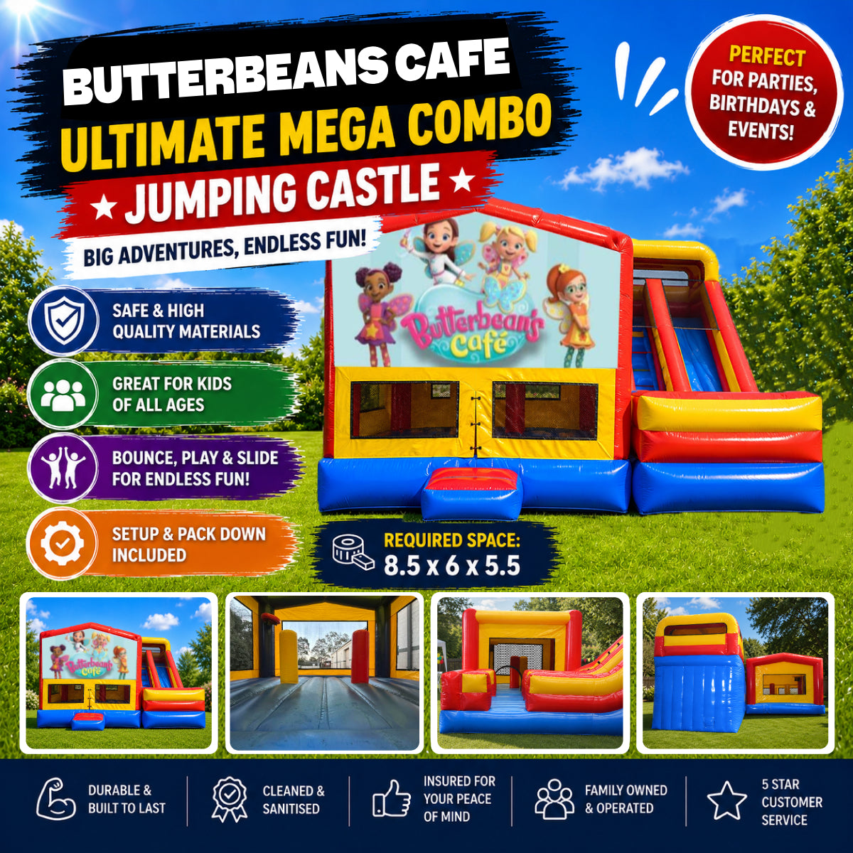 Butterbeans Cafe  Ultimate Mega Combo Jumping Castle