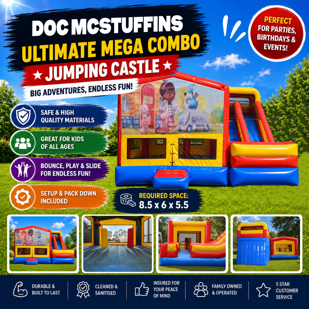 Doc Mcstuffins Ultimate Mega Combo Jumping Castle