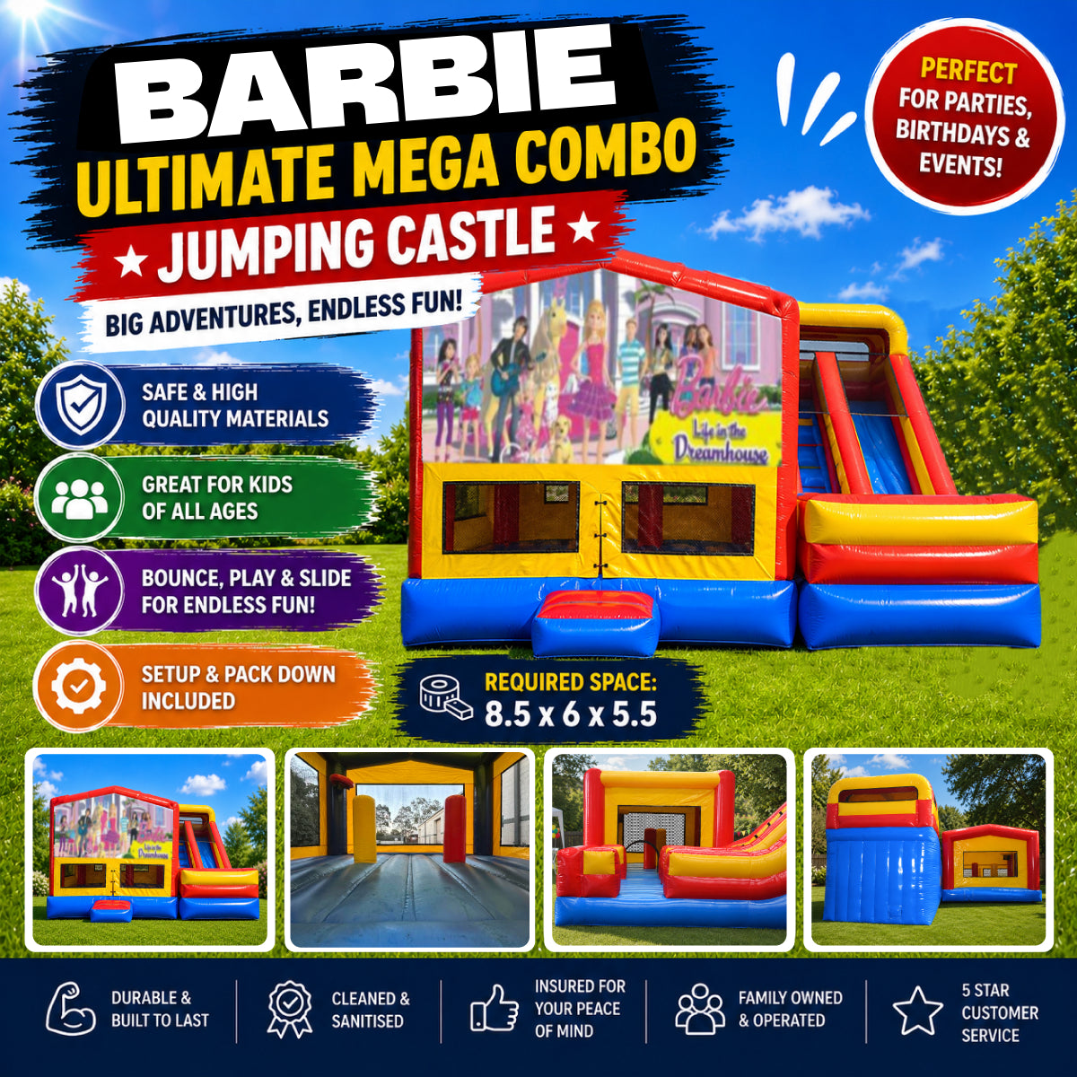Barbie Ultimate Mega Combo Jumping Castle