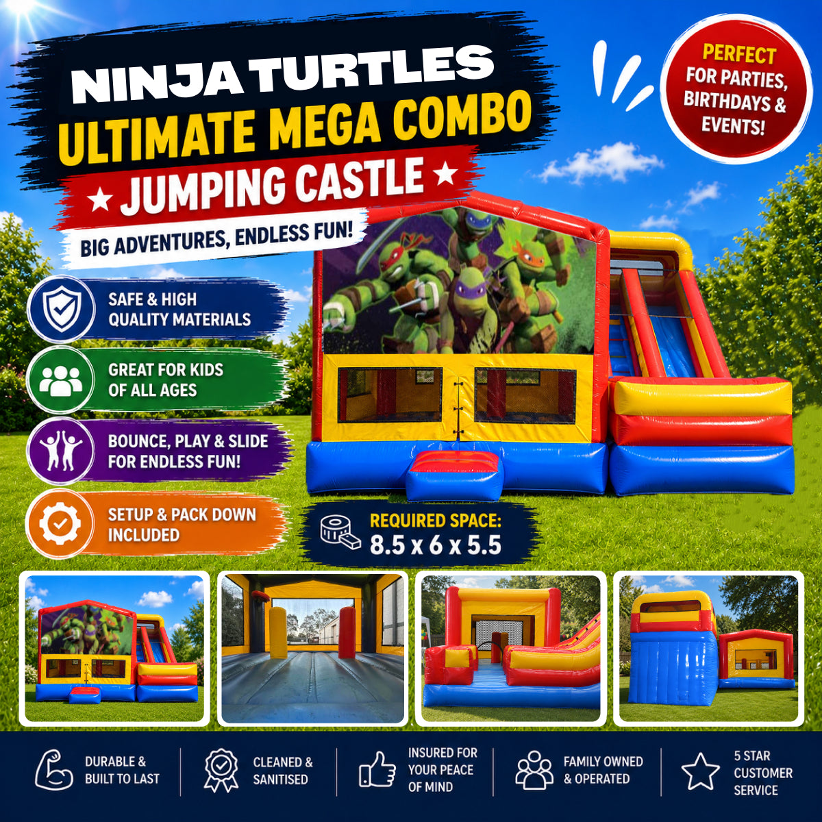 Ninja Turtles #2 Ultimate Mega Combo Jumping Castle