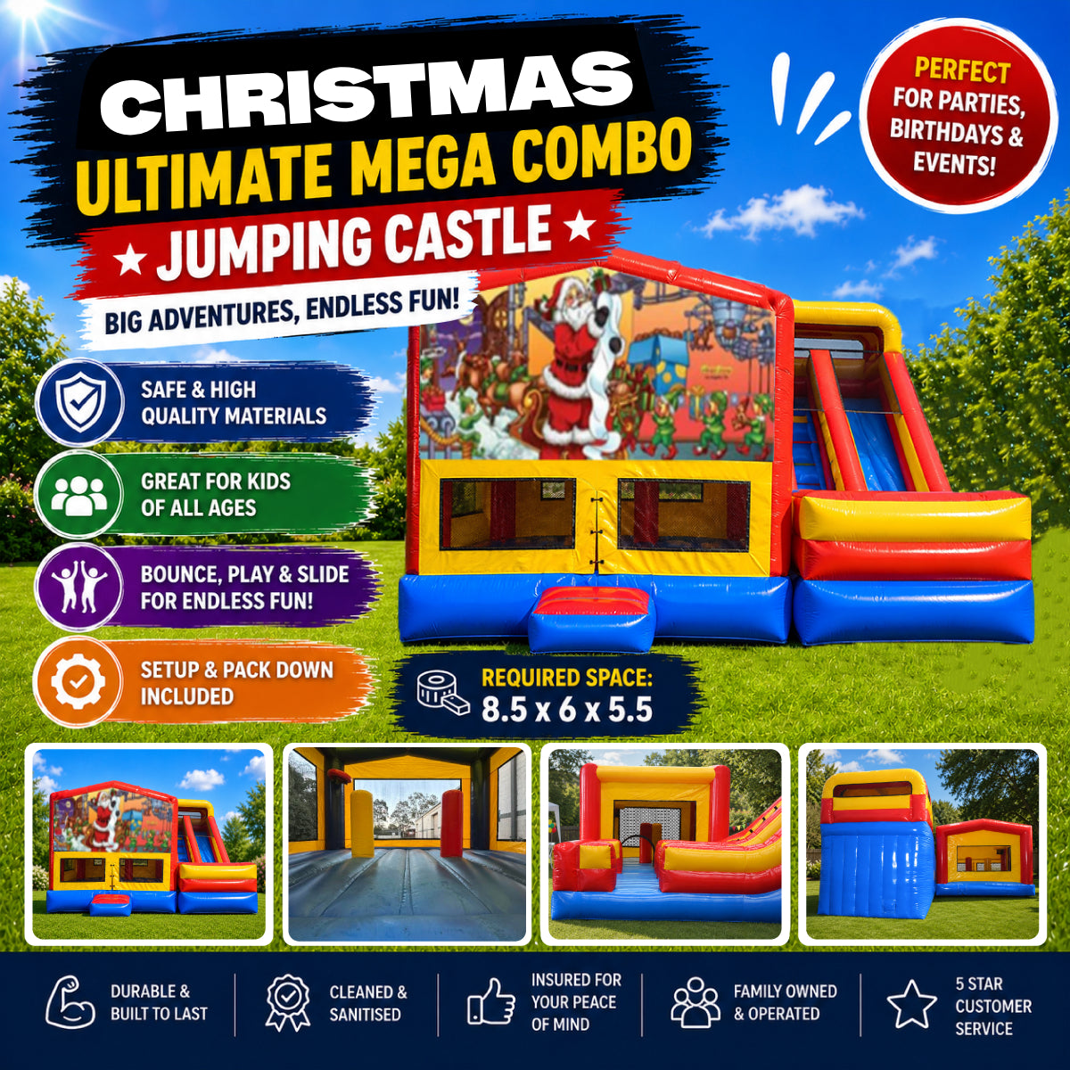 Christmas #1 Ultimate Mega Combo Jumping Castle