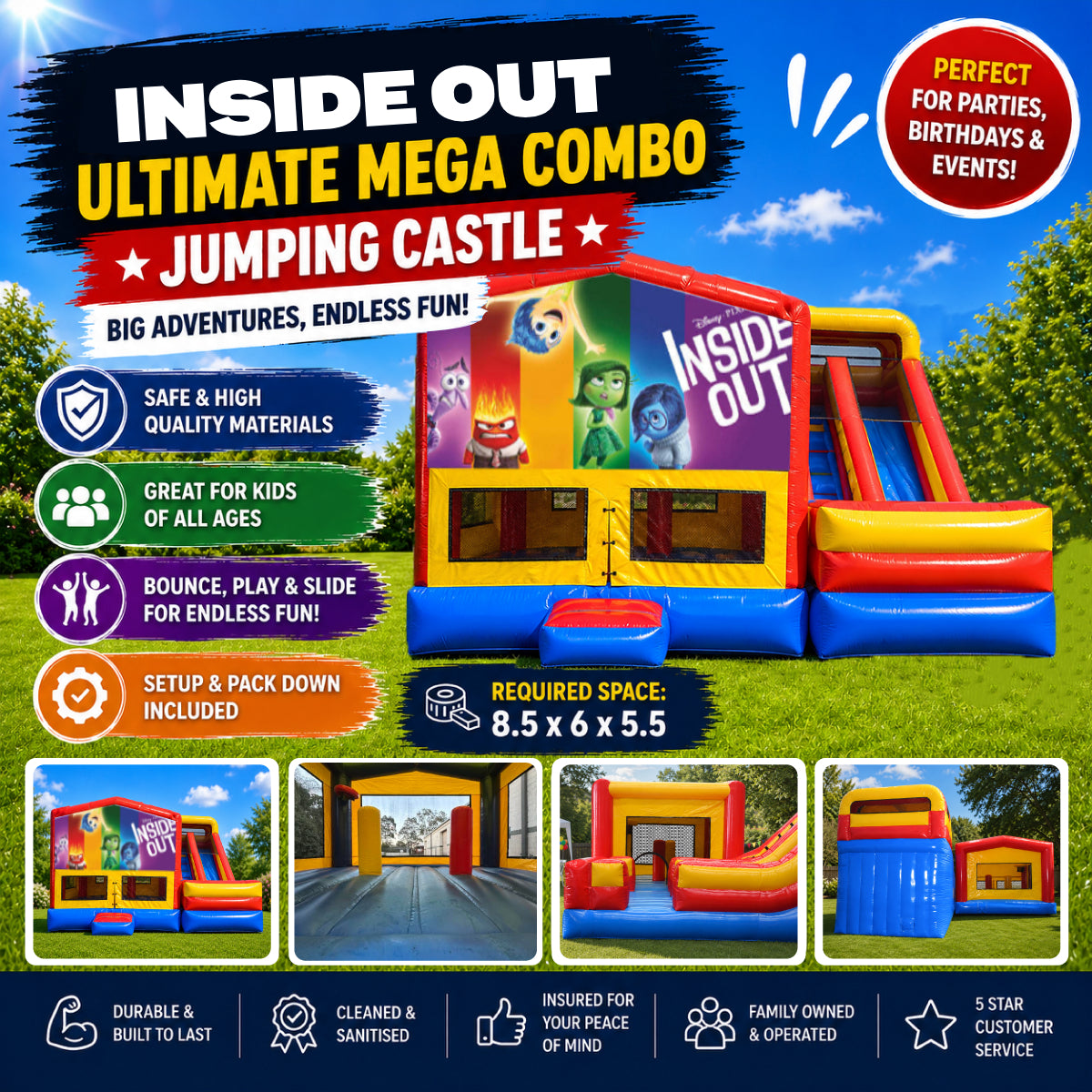 Inside Out Ultimate Mega Combo Jumping Castle