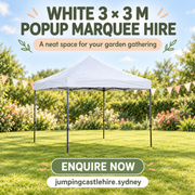 White 3×3 Meter Popup Marquee