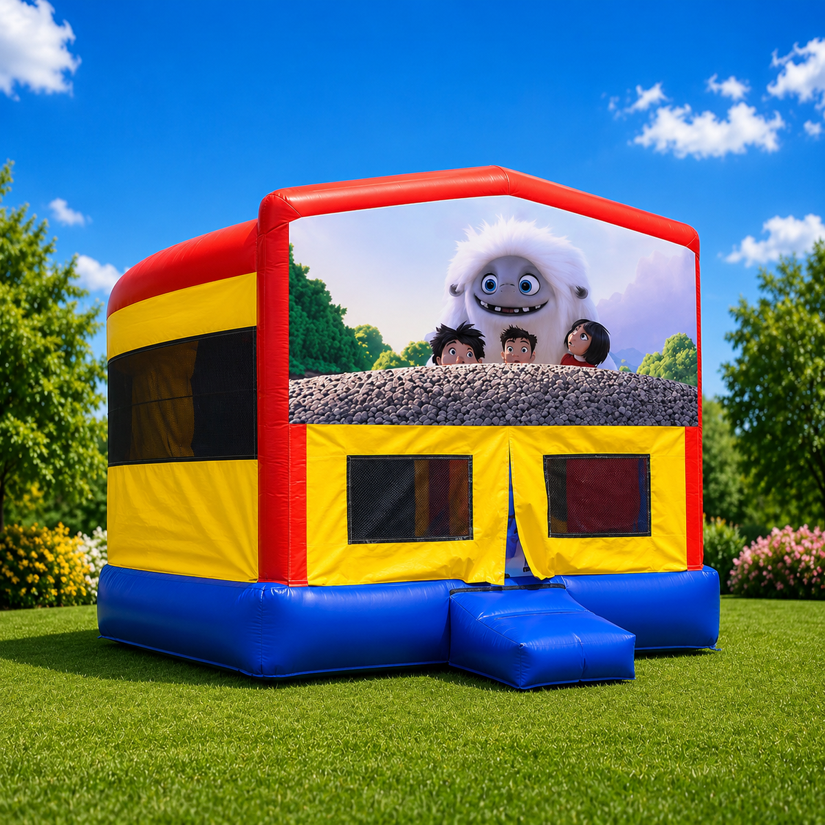 Abominable Double Super Drop Combo Jumping Castle