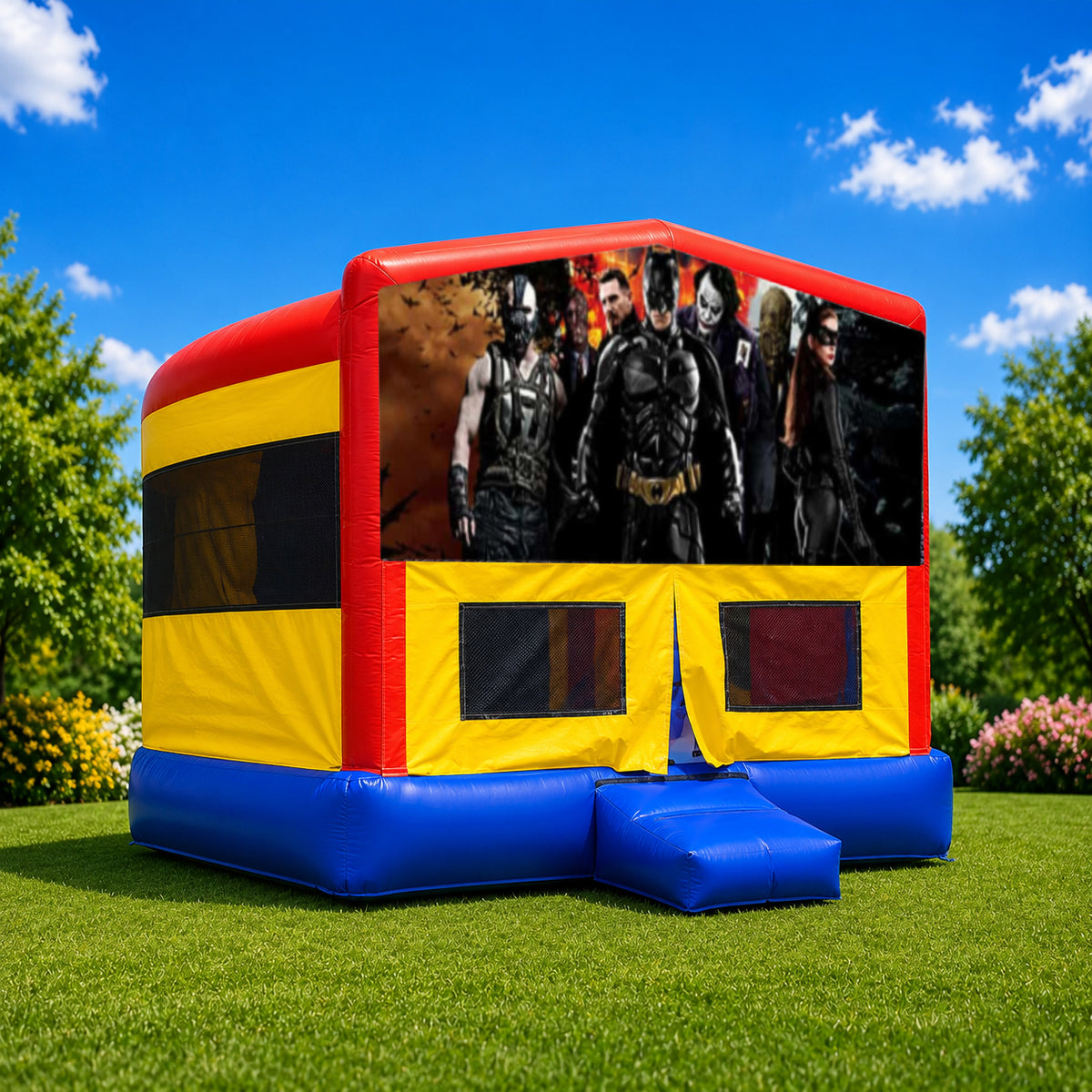Batman Double Super Drop Combo Jumping Castle