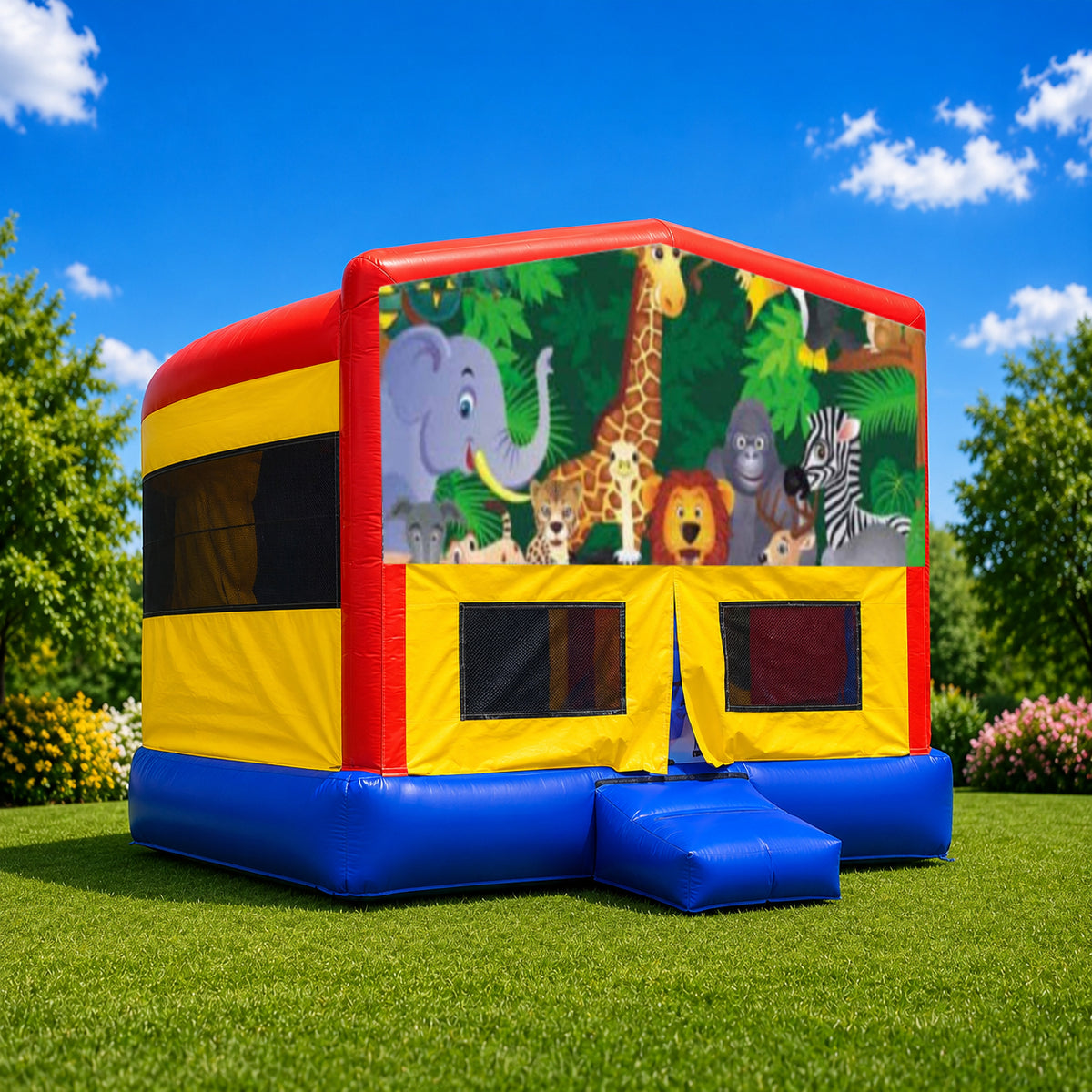 Jungle Double Super Drop Combo Jumping Castle