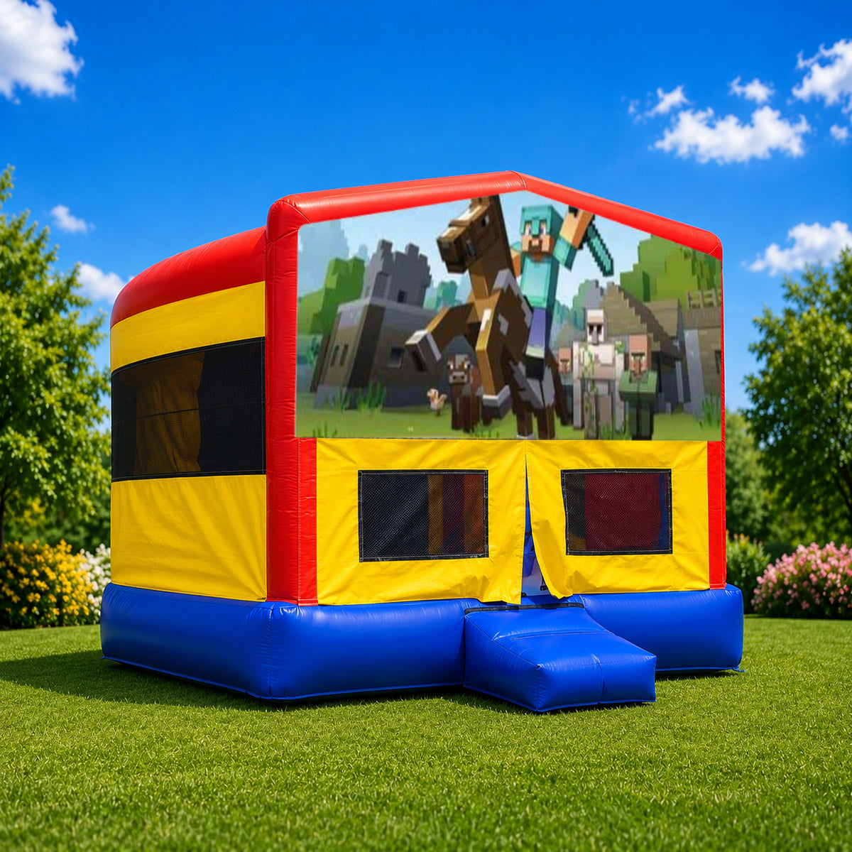 Minecraft Double Super Drop Combo Jumping Castle